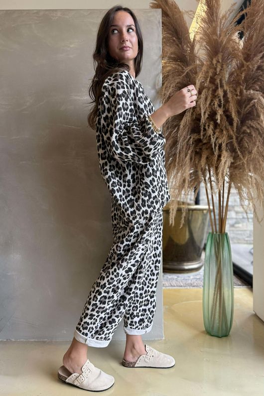 Zanzibar Bubble Cotton Hugh Shirt Calico & Black